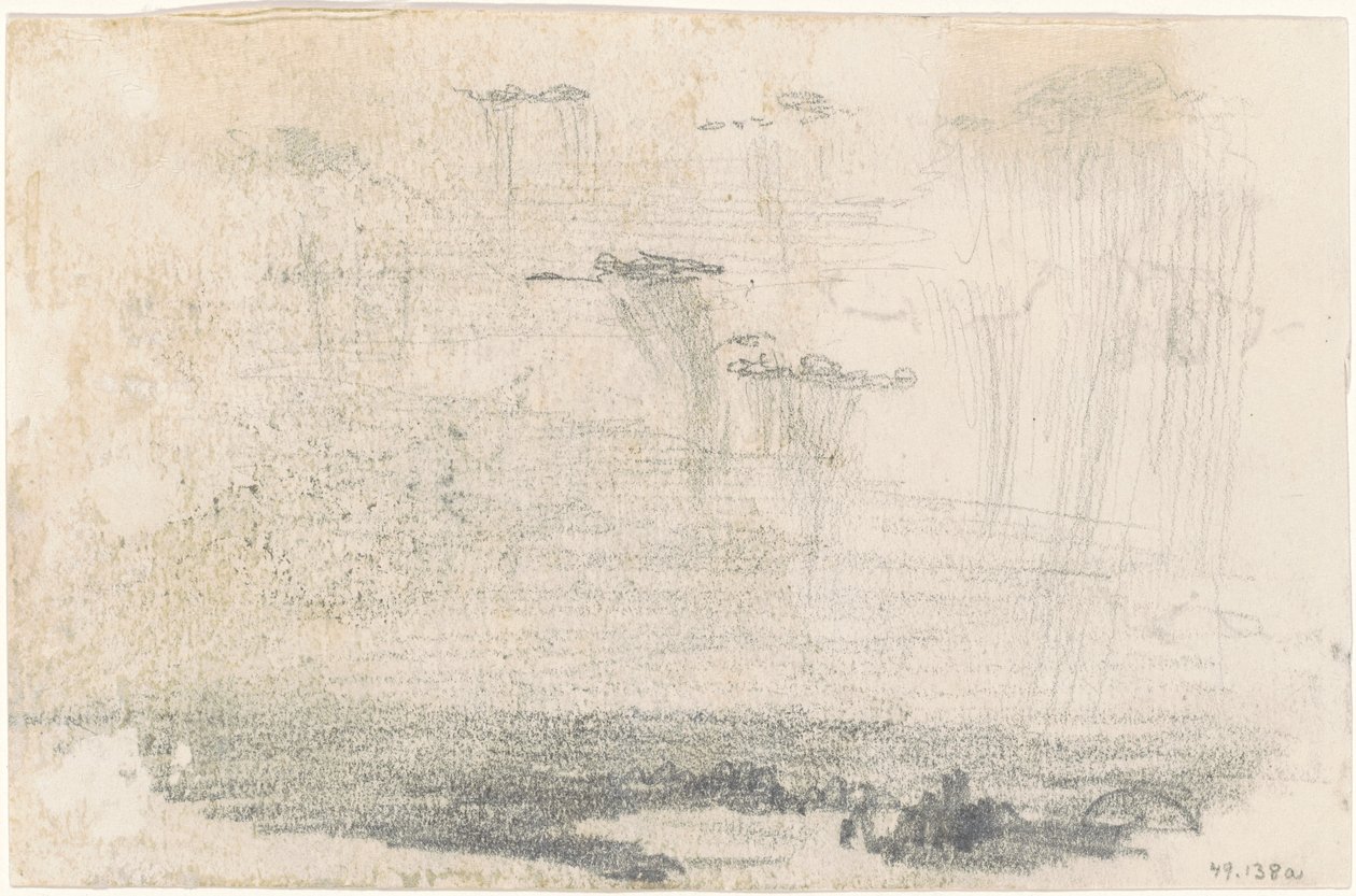 Skyer [verso], 1870-1872. af John Singer Sargent