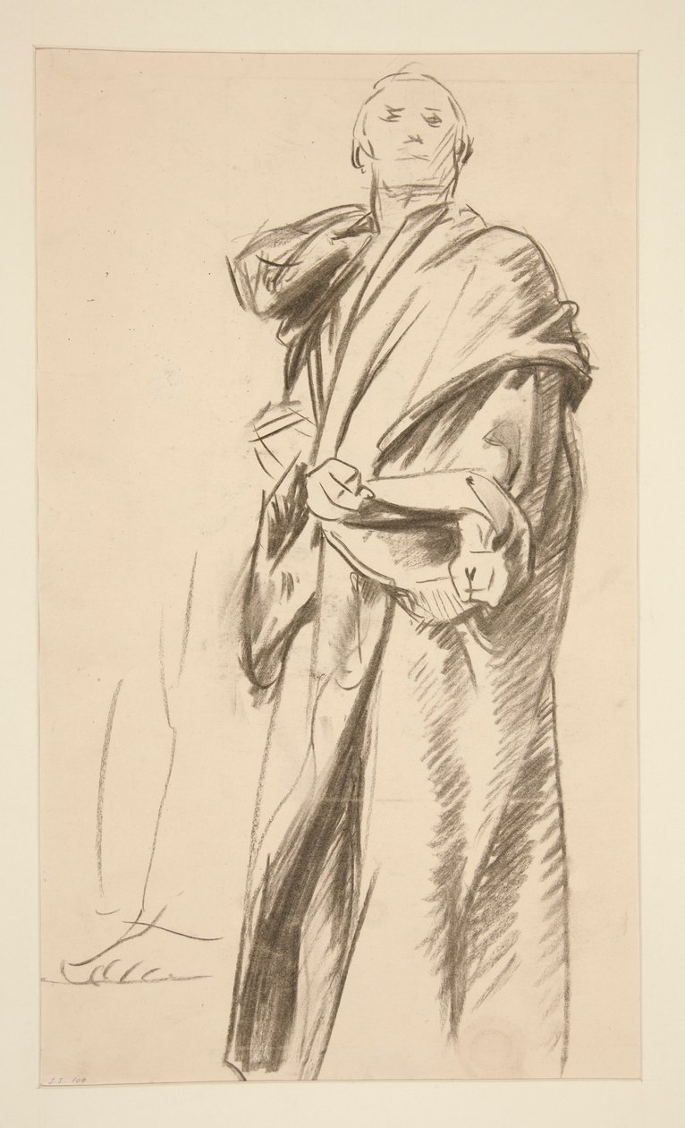 Draperet stående figur af John Singer Sargent