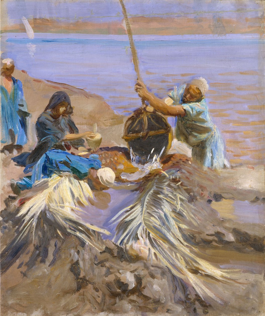 Egyptere hæver vand fra Nilen, 1890-91 af John Singer Sargent