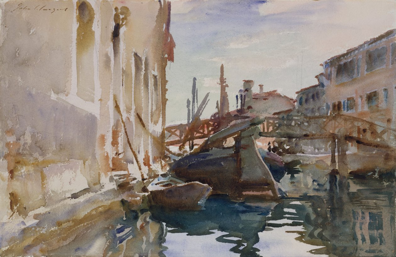 Giudecca, ca. 1913 (wc og grafit på råhvidt papir) af John Singer Sargent