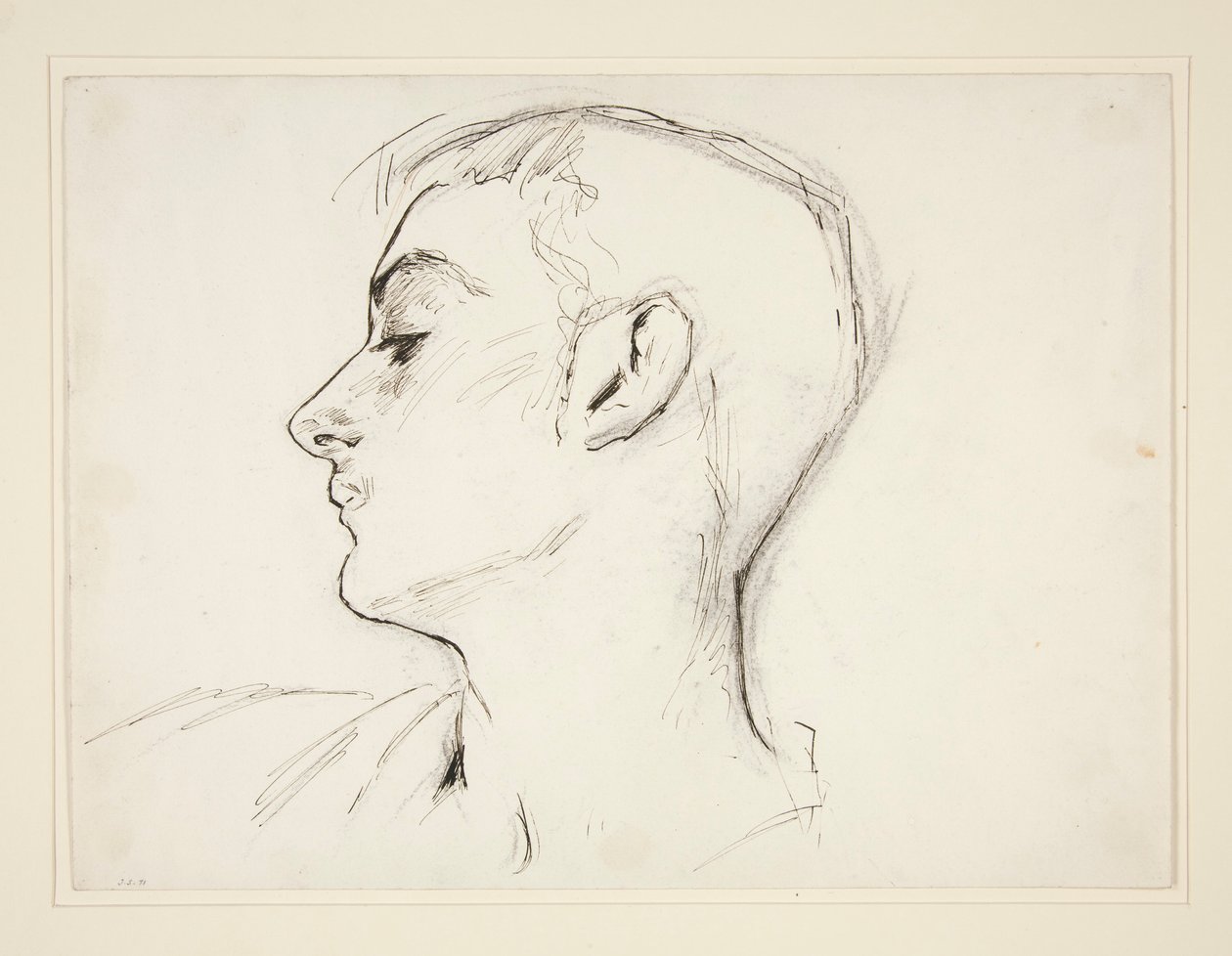 Leder af en ung mand i profil af John Singer Sargent