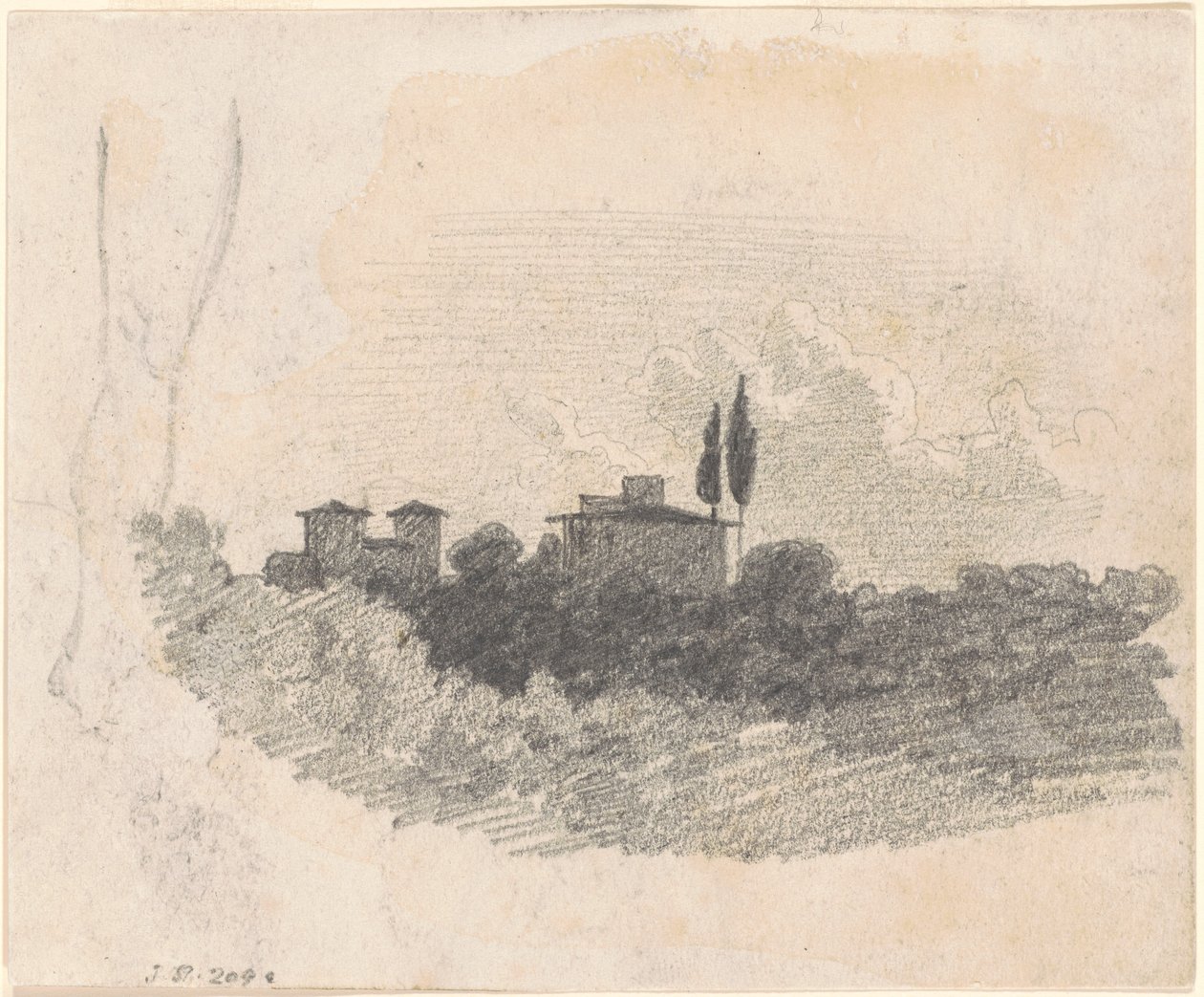Italiensk villa [recto] af John Singer Sargent