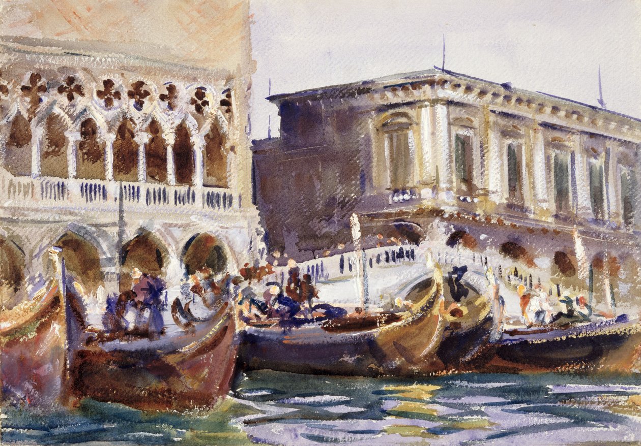 La Riva, ca. 1904 (toilet på papir) af John Singer Sargent