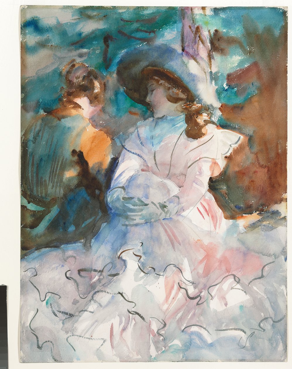 Ladies in the Shade: Abriès, 1912 af John Singer Sargent