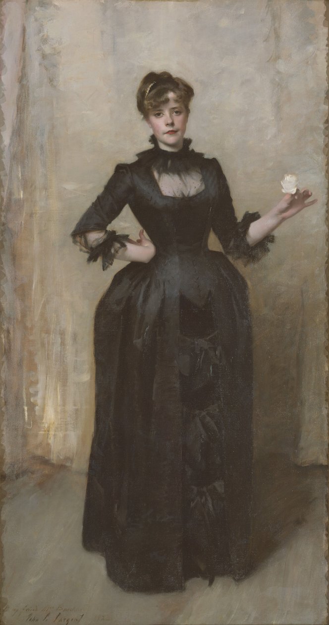 Damen med rosen (Charlotte Louise Burckhardt), 1882 af John Singer Sargent