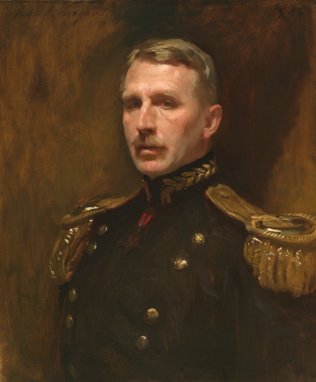 Leonard Wood, 1903. af John Singer Sargent