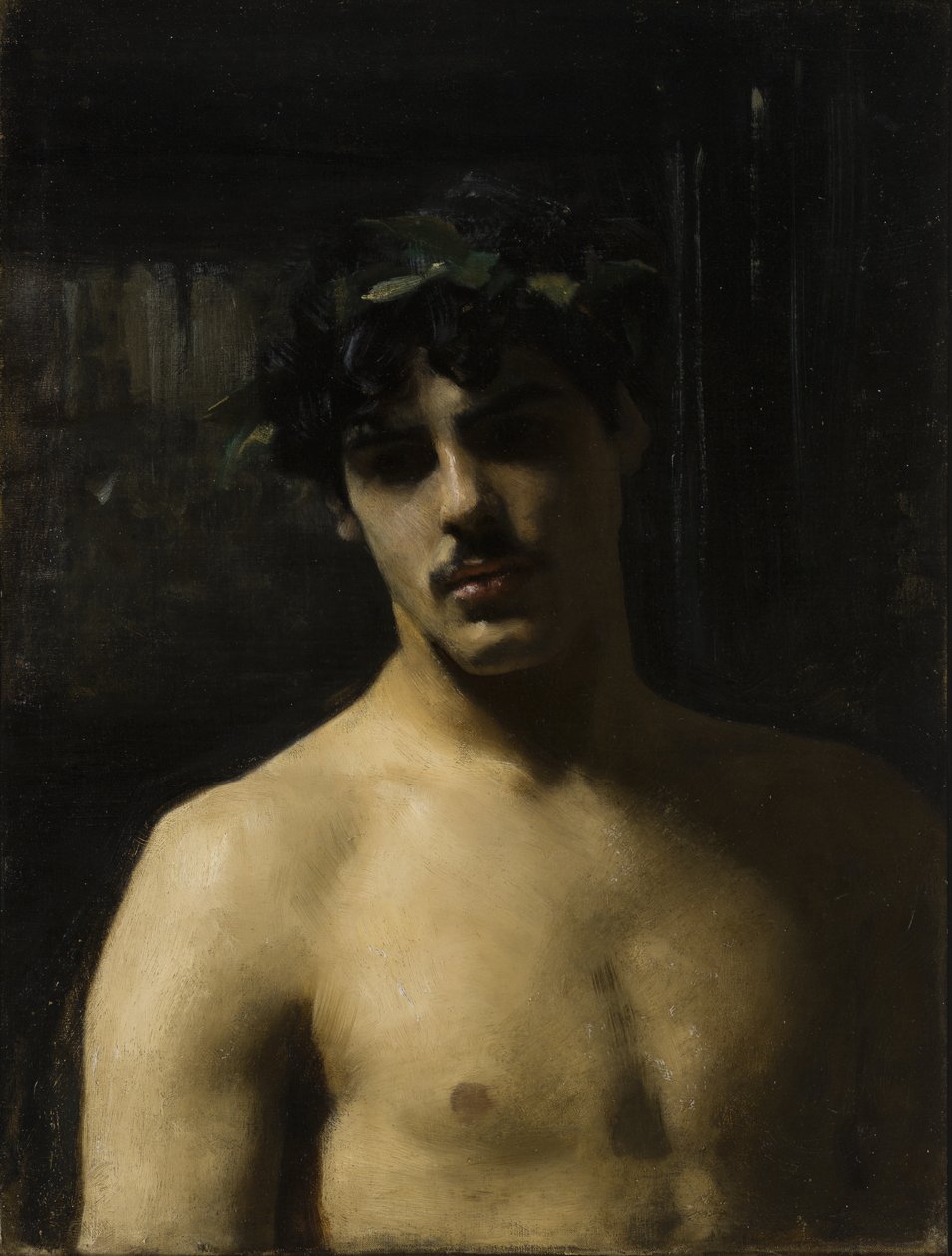 Mand med laurbærkrans af John Singer Sargent