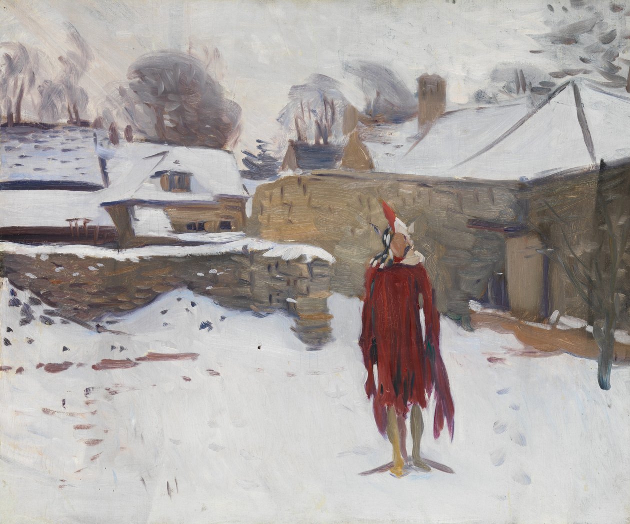 Mannikin i sneen, ca. 1891-93 af John Singer Sargent