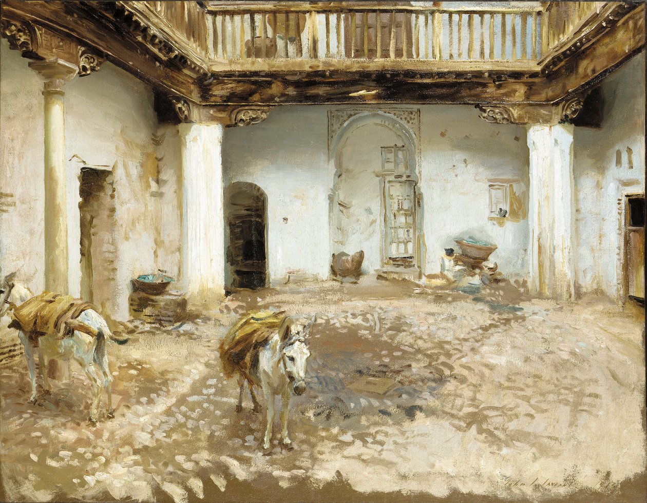 maurisk gårdhave af John Singer Sargent