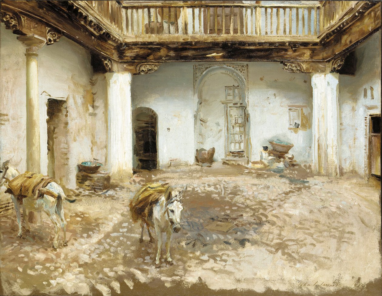 maurisk gårdhave, 1913 af John Singer Sargent