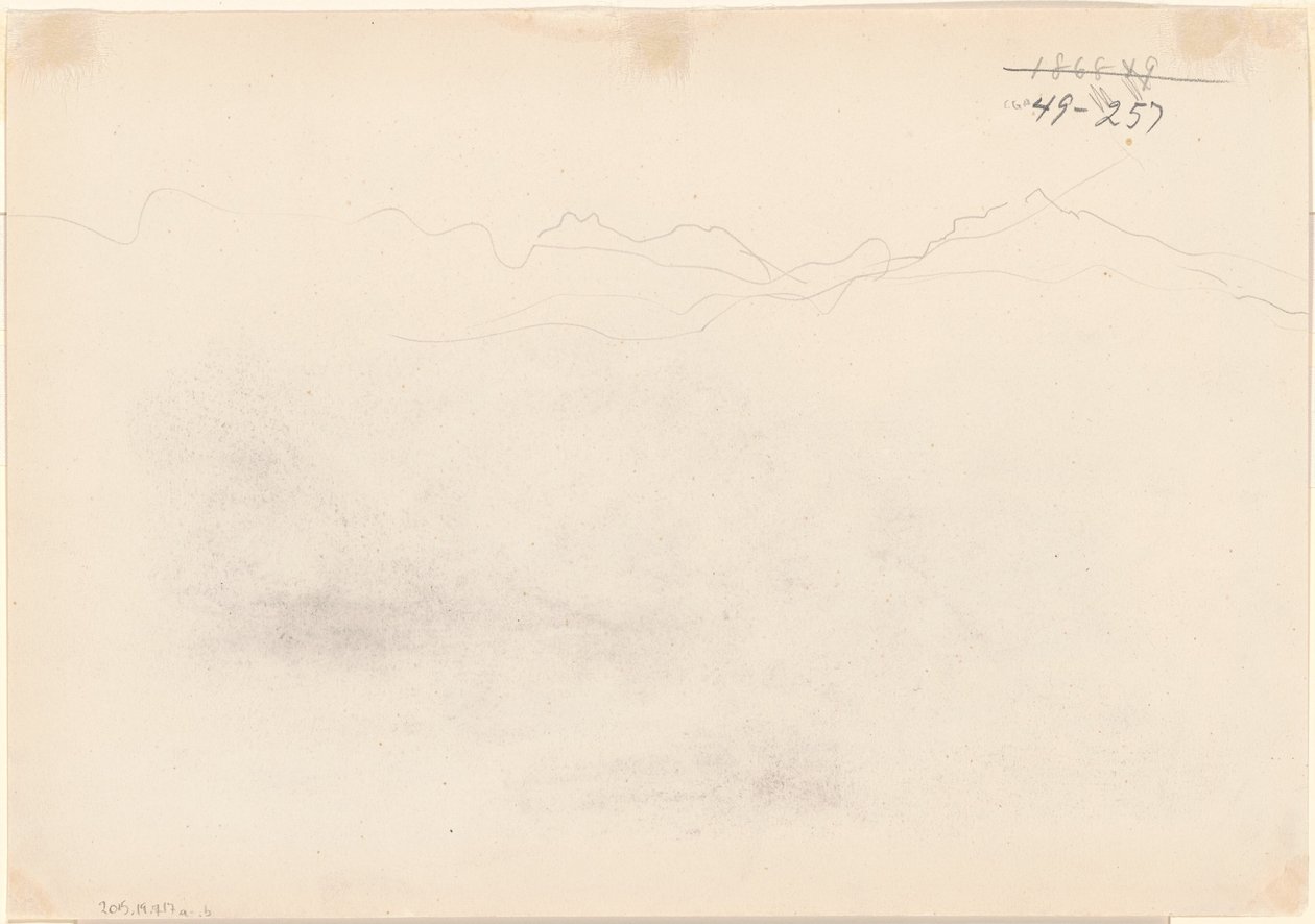 Bjerge [verso], 1869. af John Singer Sargent