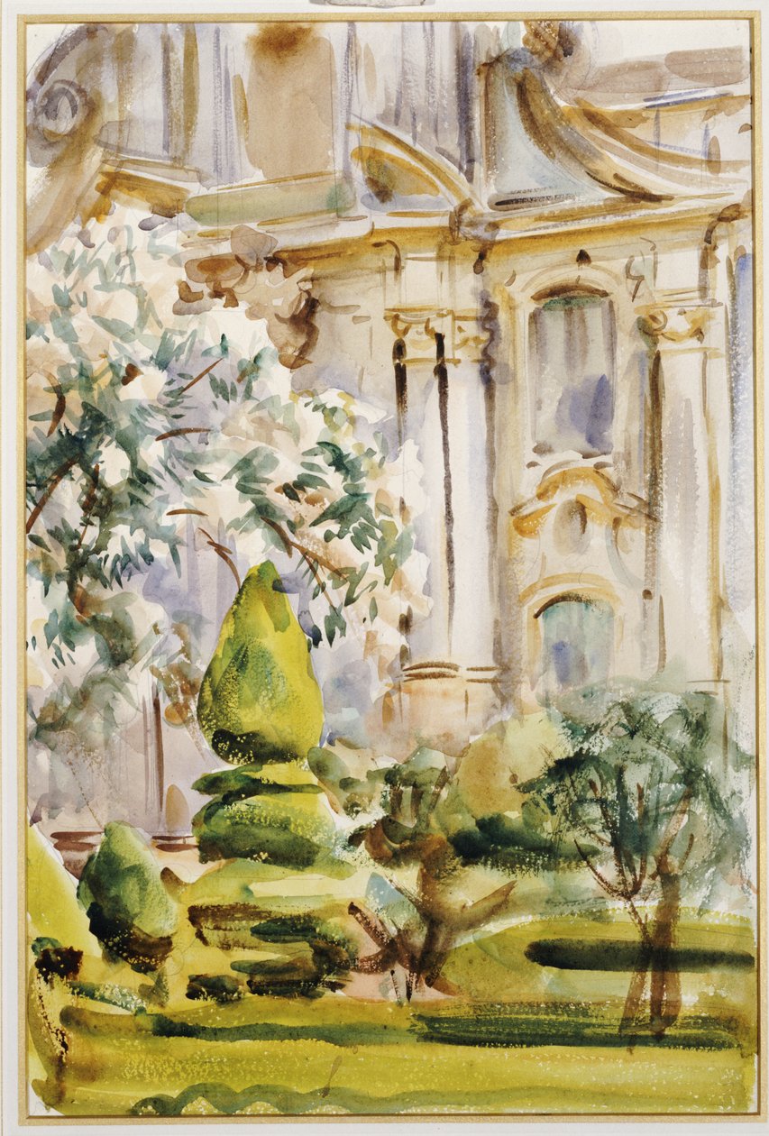 Palads og haver, Spanien, 1912 af John Singer Sargent