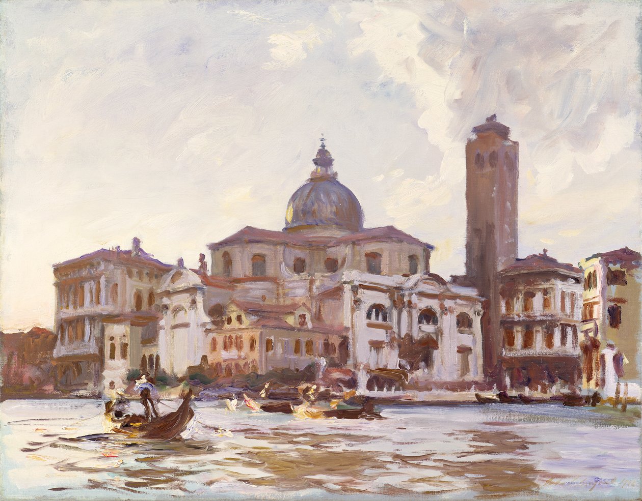 Palazzo Labia og St. Geremia, Venedig af John Singer Sargent