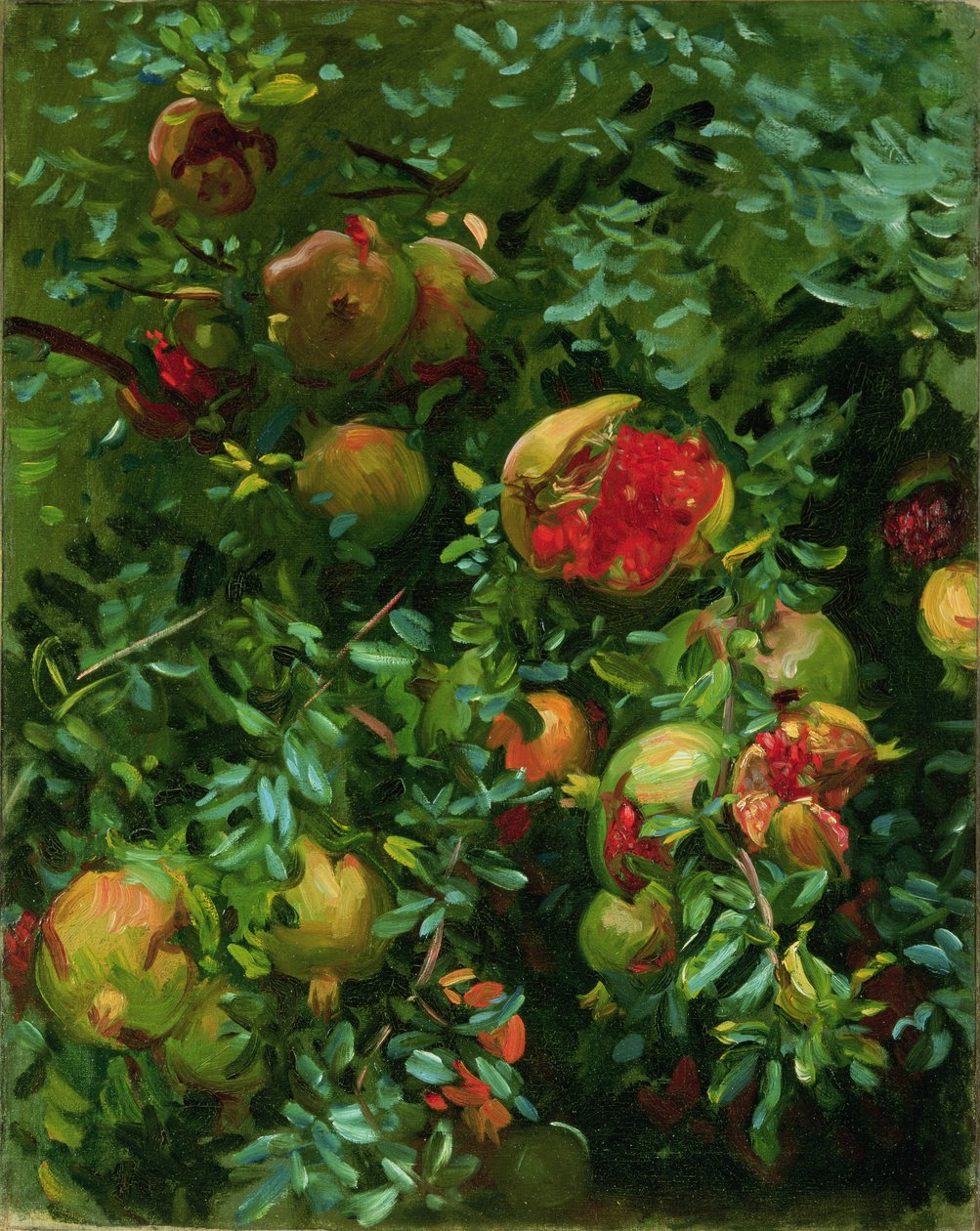 Granatæbler, Mallorca, ca. 1908 af John Singer Sargent