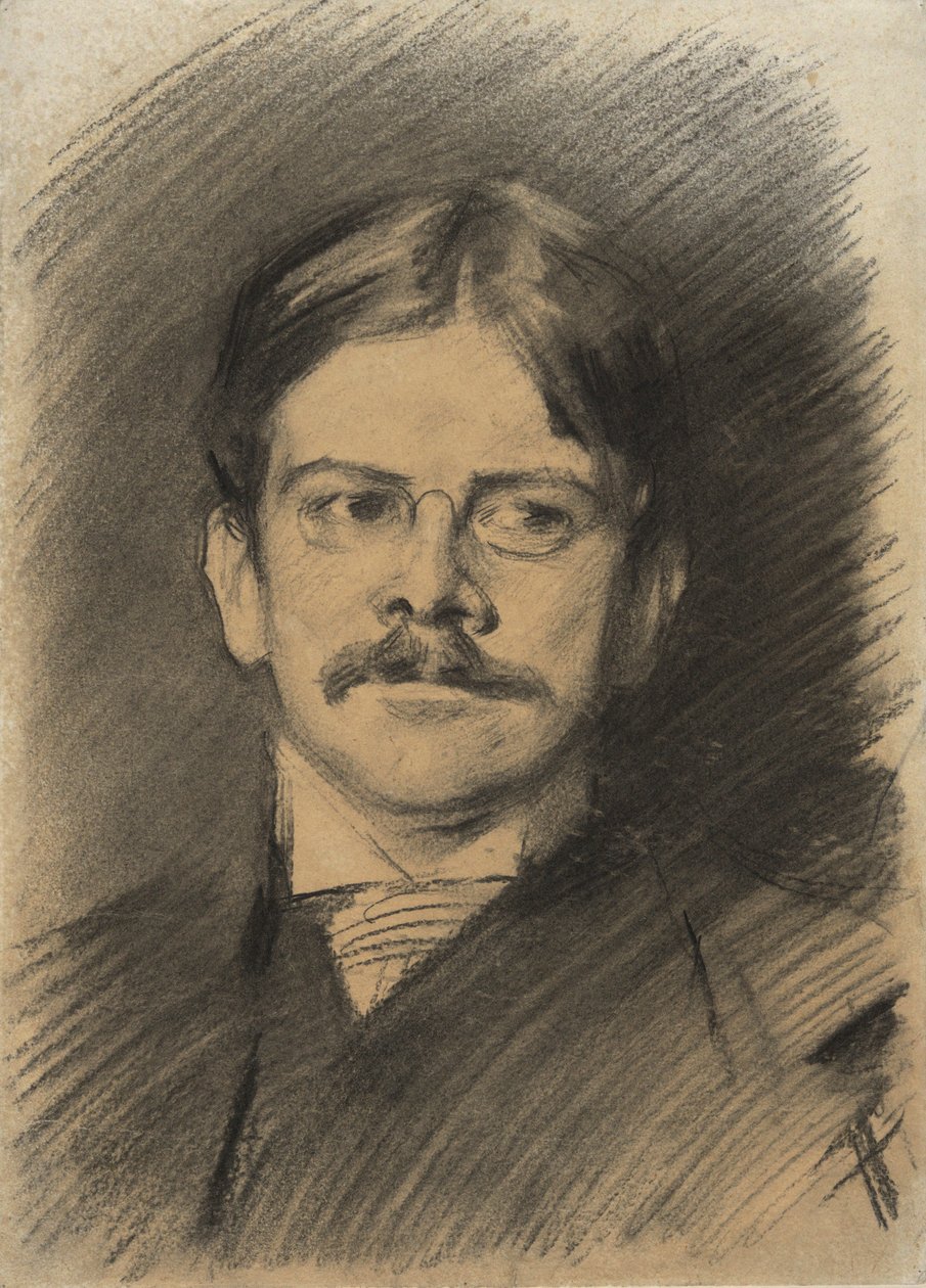 Portræt af Edwin Austin Abbey af John Singer Sargent