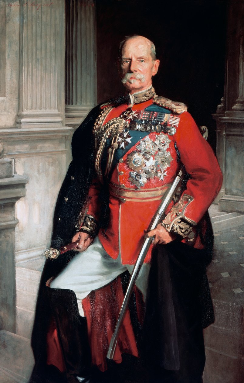 Portræt af Frederick Sleigh Roberts, første jarl Roberts (1832-1914), britisk general af John Singer Sargent