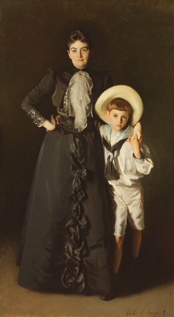 Portræt af Mrs. Edward L. Davis og hendes søn, Livingston Davis, 1890 af John Singer Sargent
