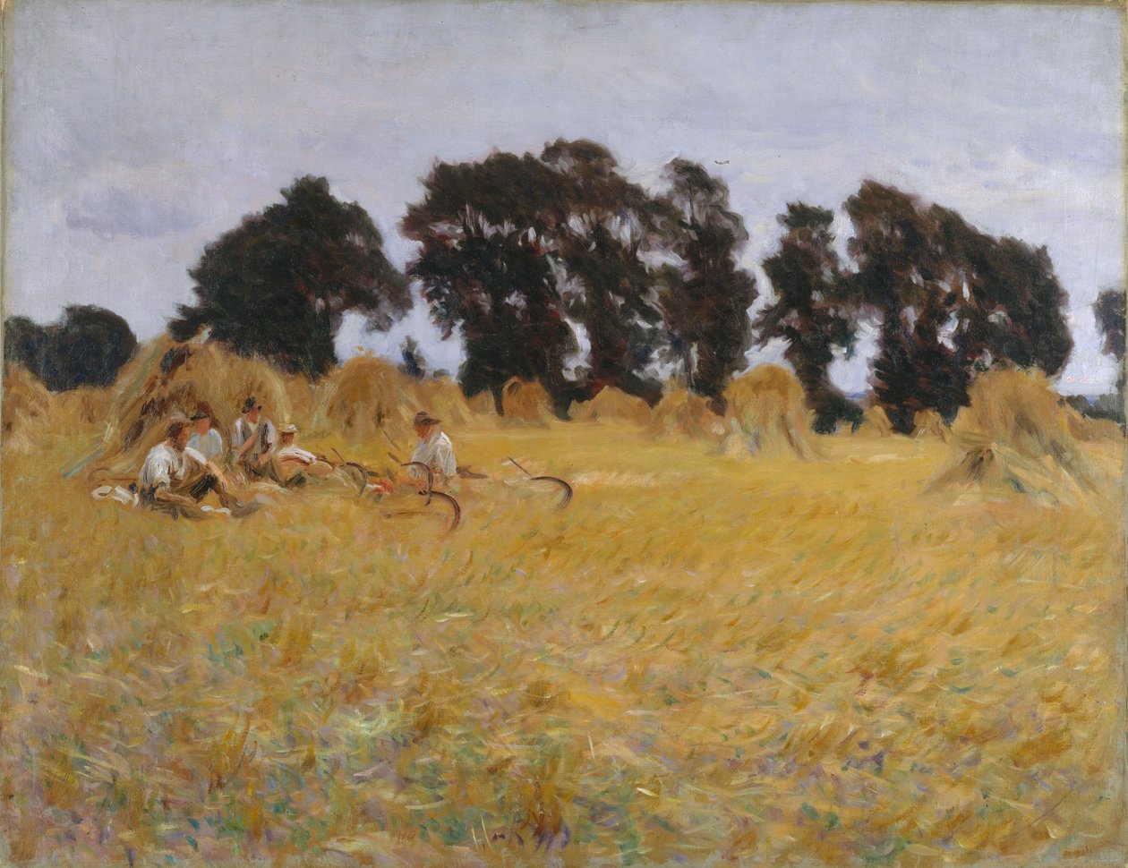 Høstmænd hviler på en hvedemark, 1885 af John Singer Sargent