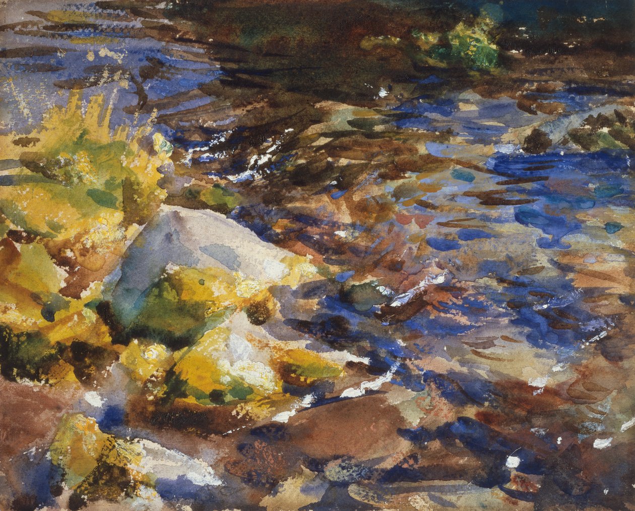Refleksioner: Sten og vand af John Singer Sargent