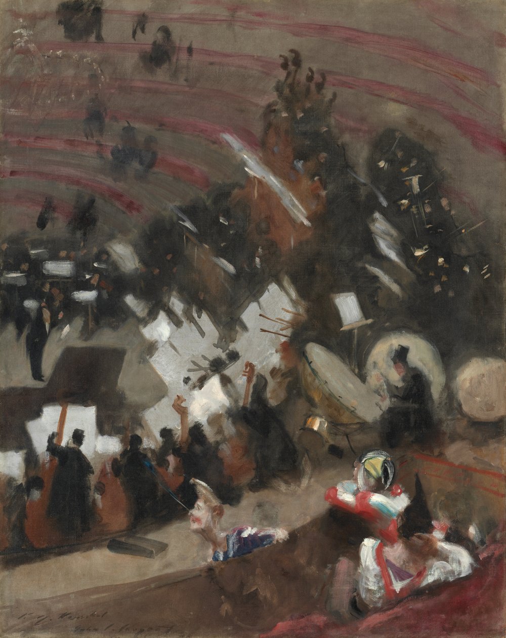 Prøve med Pasdeloup-orkestret i Cirque d