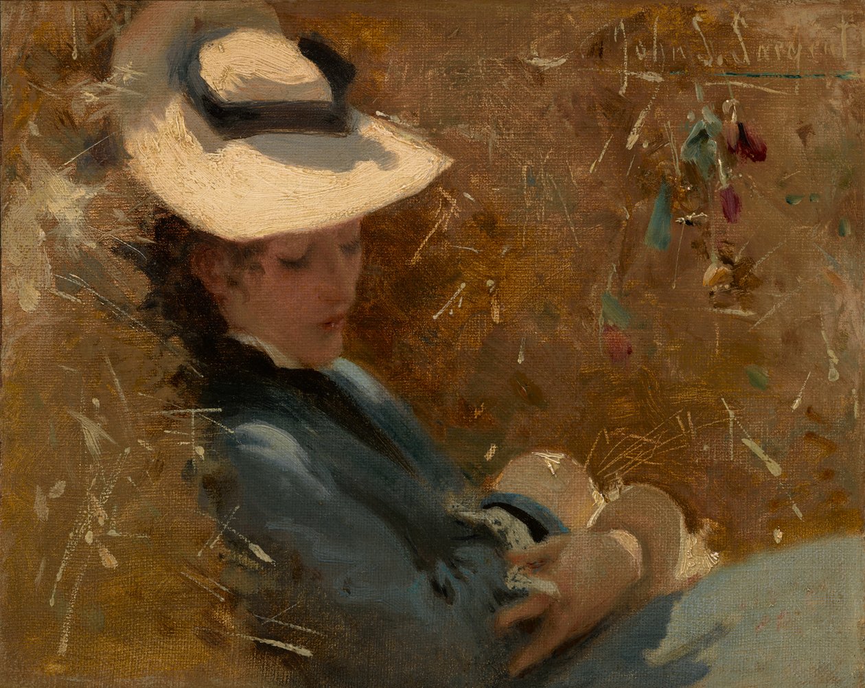 Hviler, ca. 1875 (olie på lærred) af John Singer Sargent