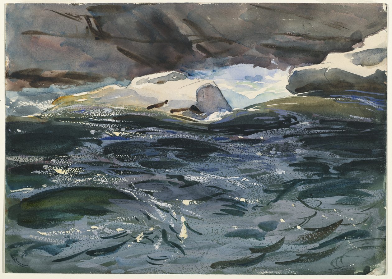 Salmon River, 1901 (ugennemsigtig og gennemskinnelig wc og grafit) af John Singer Sargent