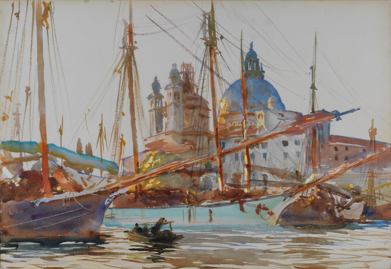 Santa Maria della Salute i Venedig, ca 1904-1906. af John Singer Sargent
