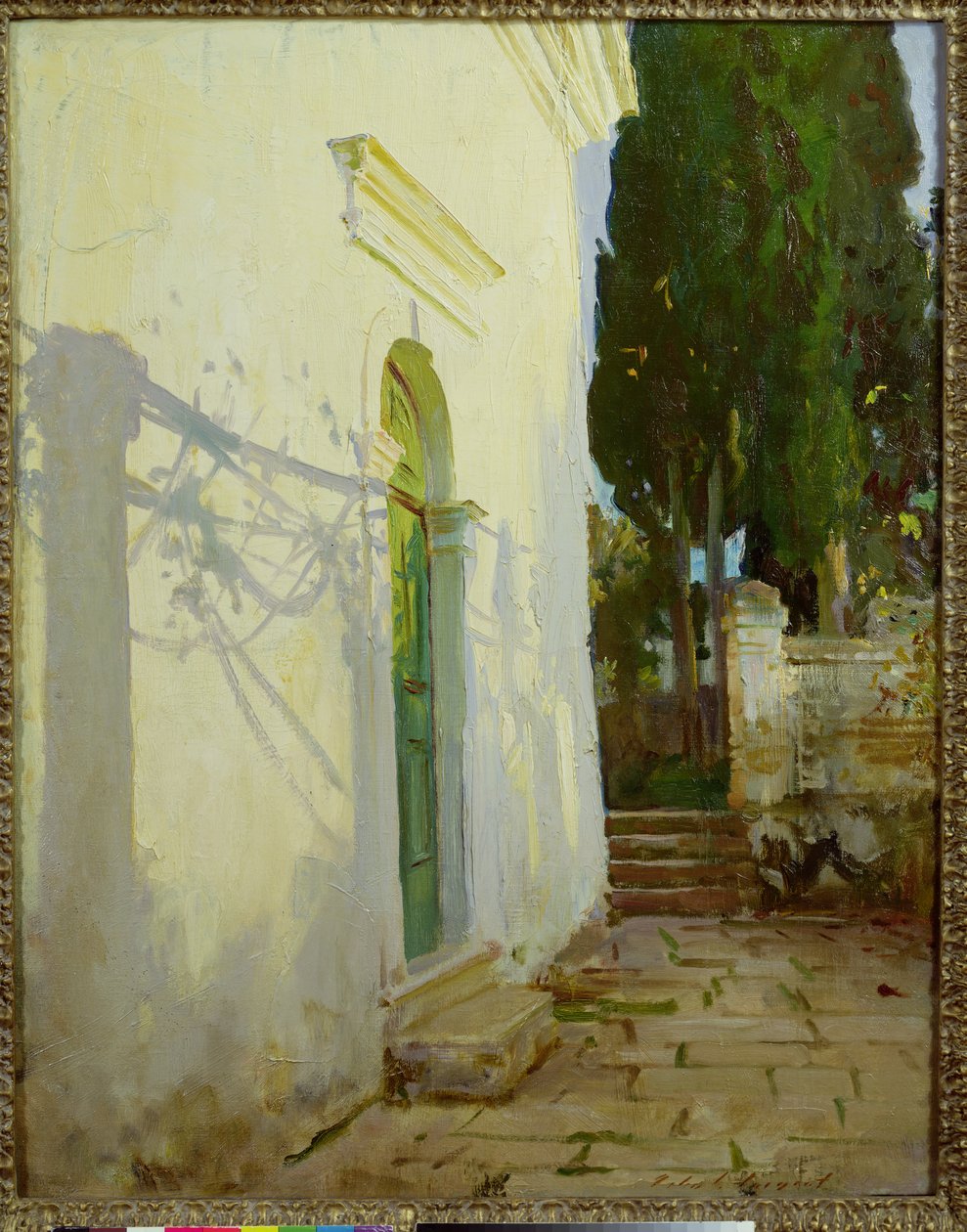 Skygger på en væg på Korfu af John Singer Sargent
