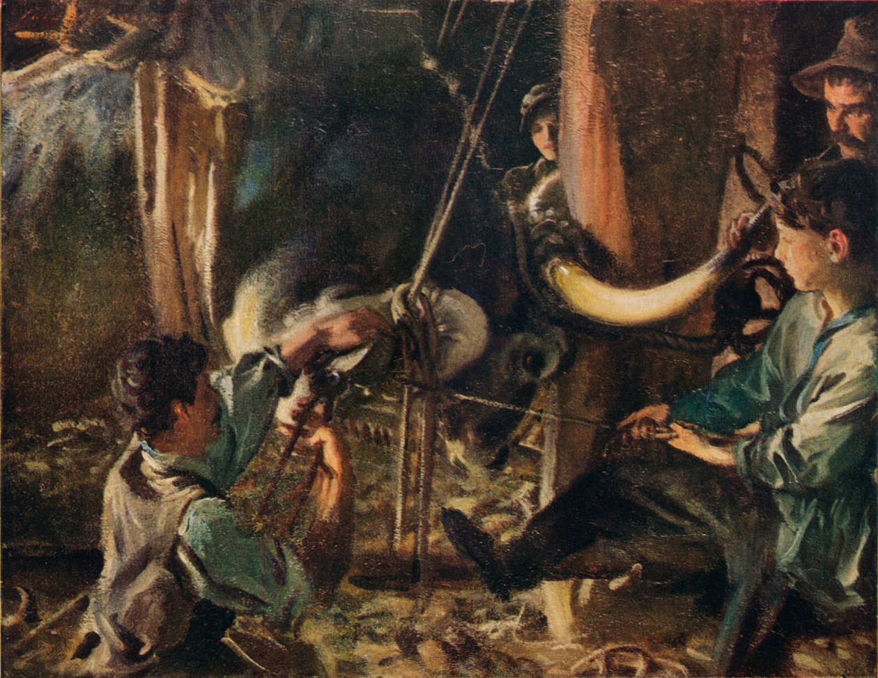 Shoeing the Ox, c1910 af John Singer Sargent