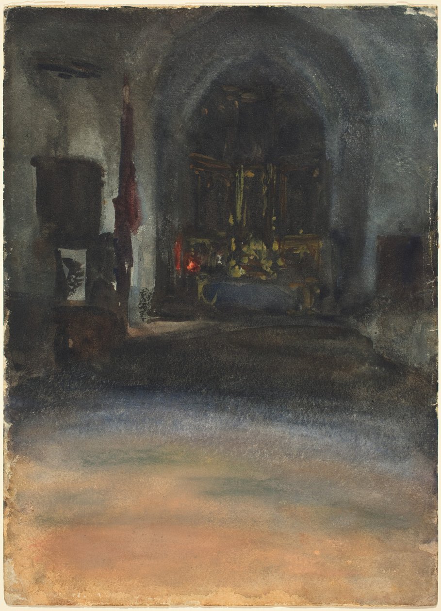 Spansk kirke interiør af John Singer Sargent