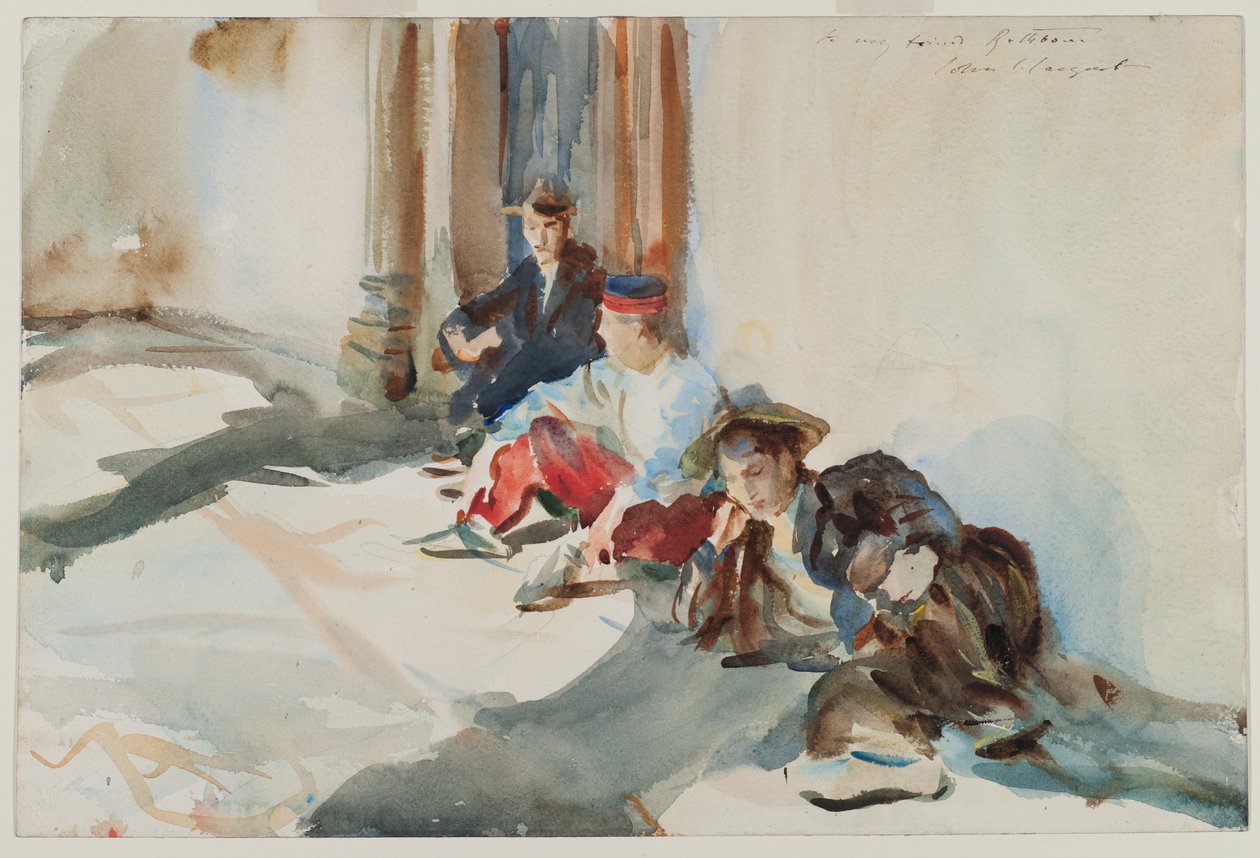 Spanske soldater, ca. 1902-03 (wc på papir) af John Singer Sargent
