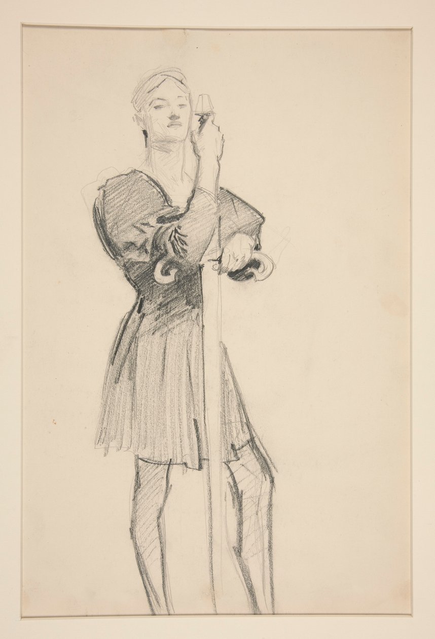 Stående Figur med et Spyd af John Singer Sargent