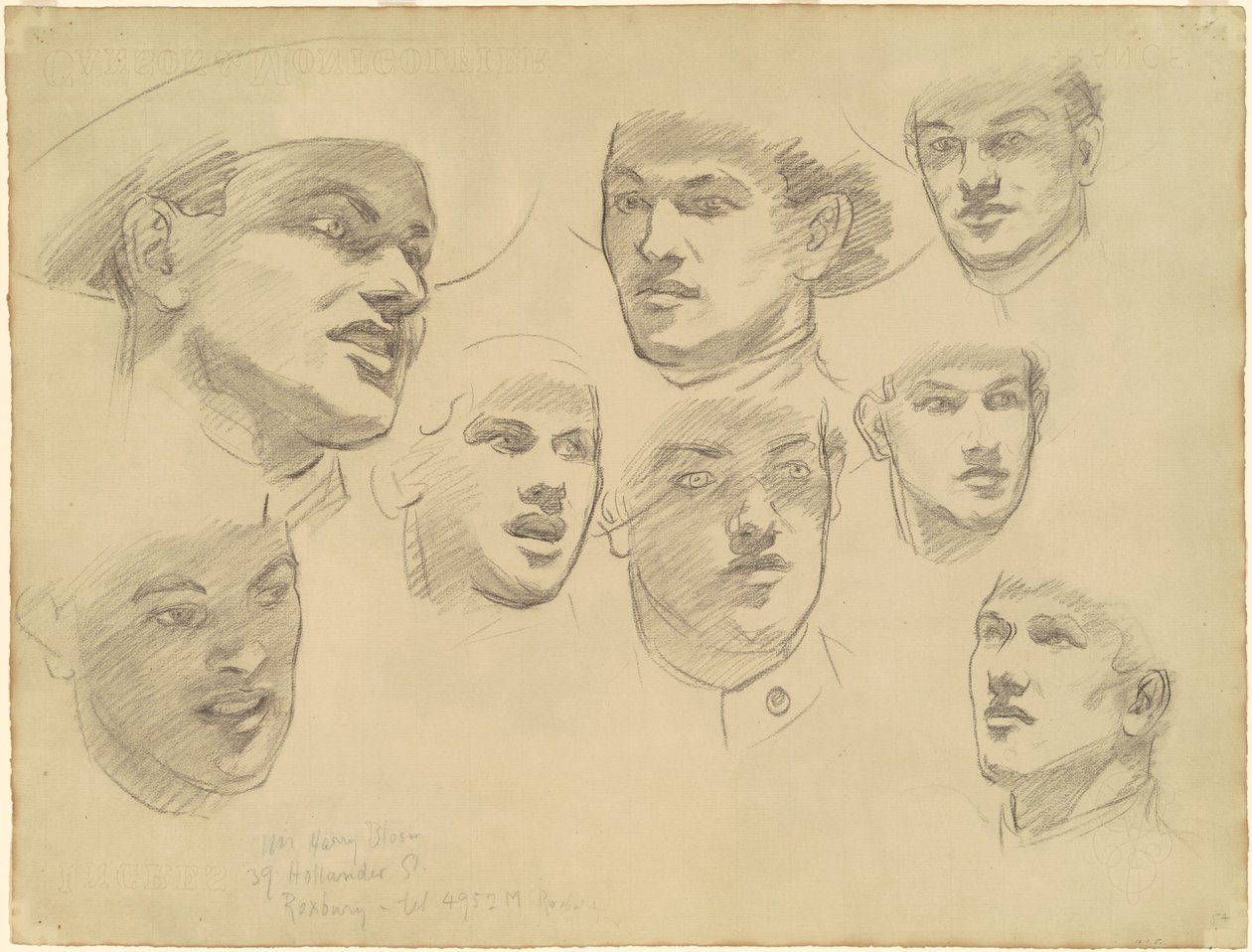Studier til indtræden i krigen, 1920-1922. af John Singer Sargent