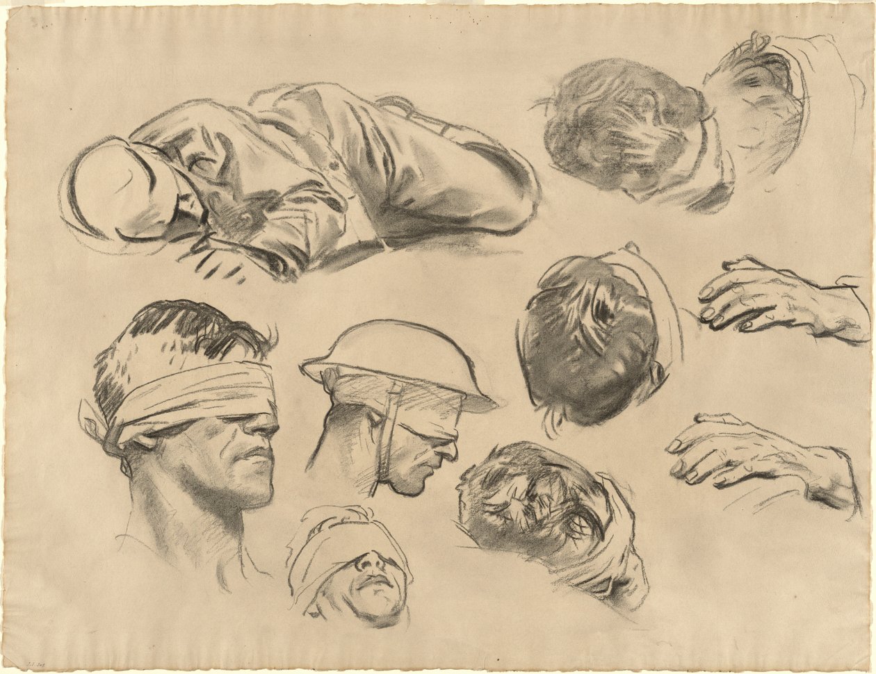 Studier til "Gassed" af John Singer Sargent