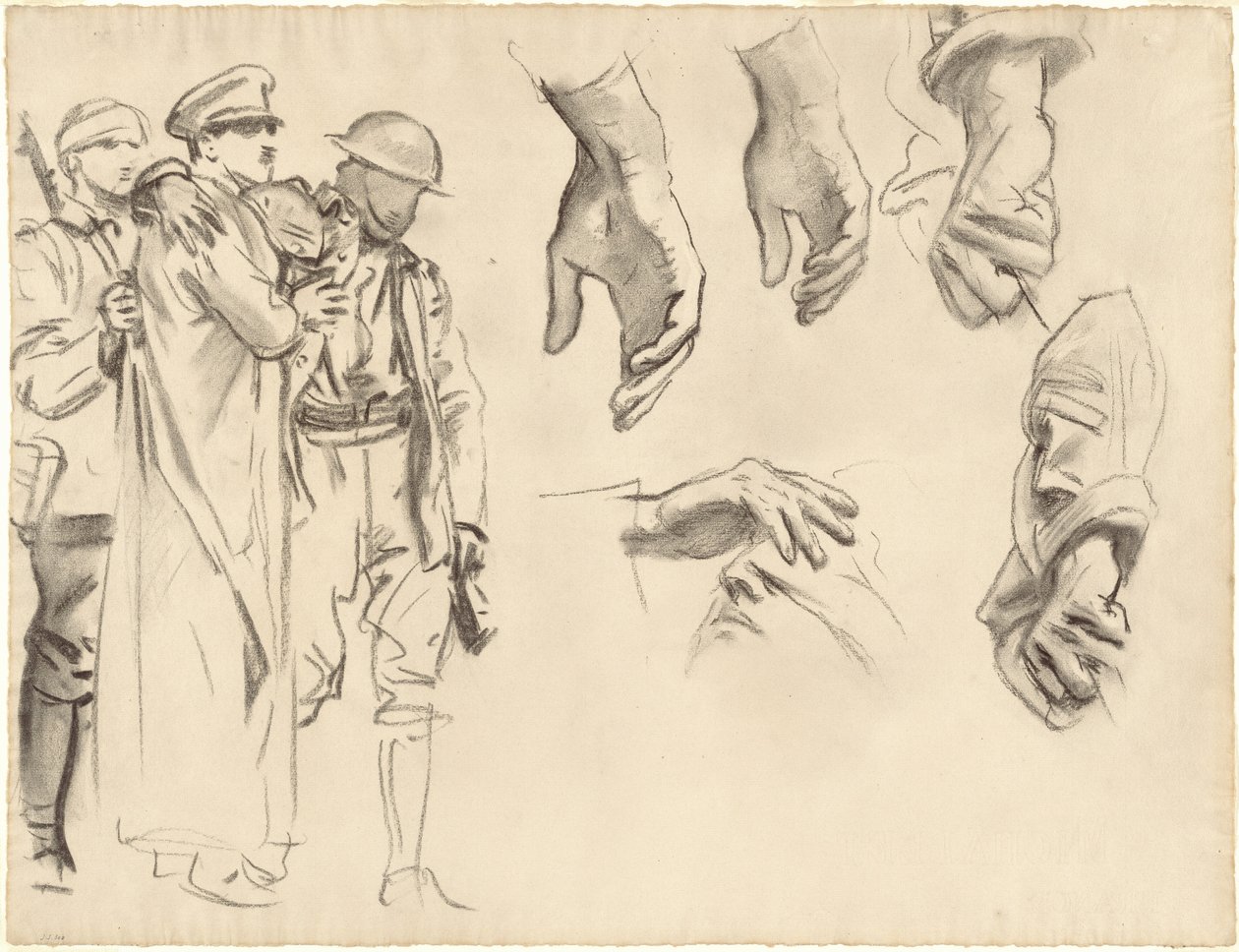 Studier til "Gassed" af John Singer Sargent