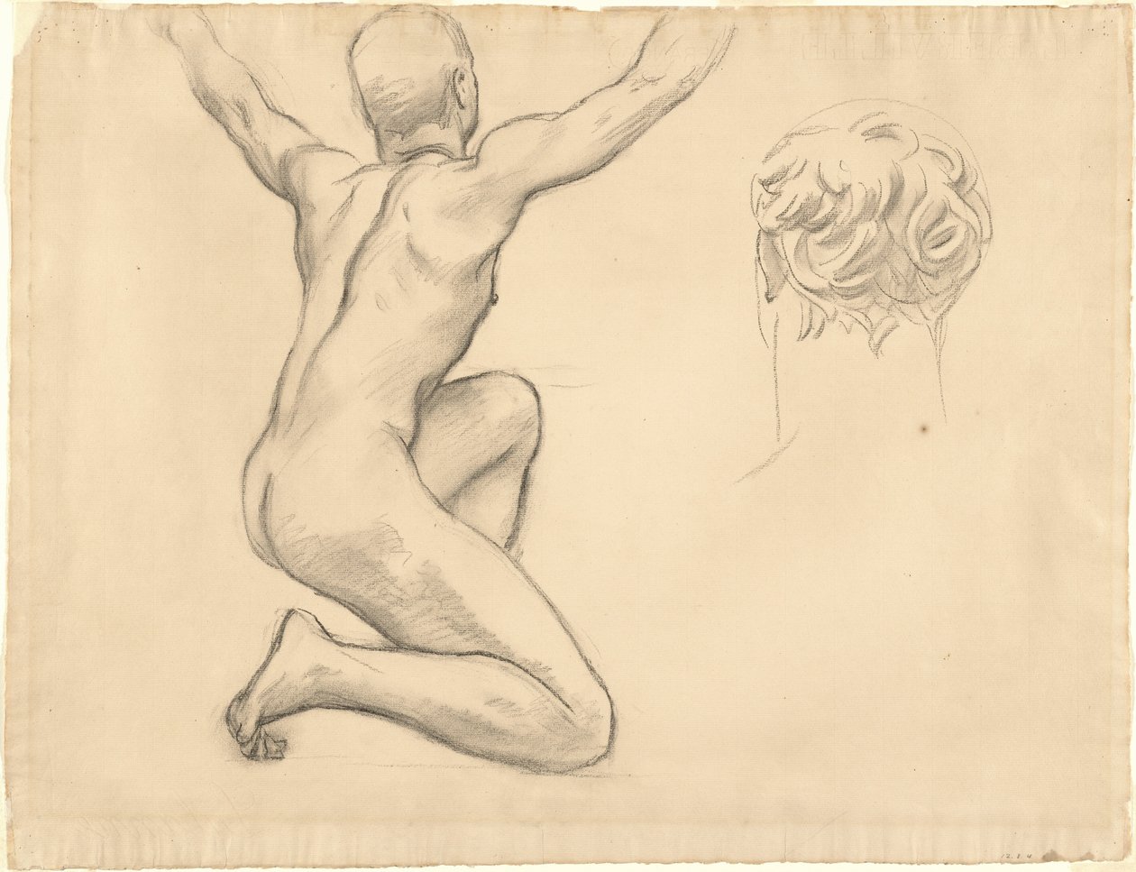 Studier til The Unveiling of Truth, 1922-1925. af John Singer Sargent