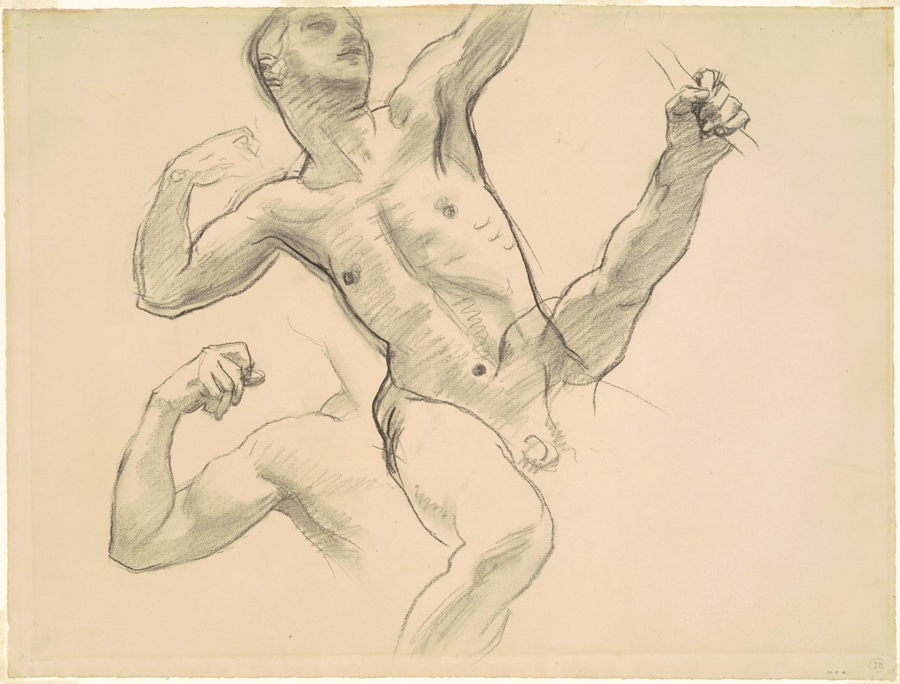 Studier af Achilleus for "Chiron og Achilles" af John Singer Sargent
