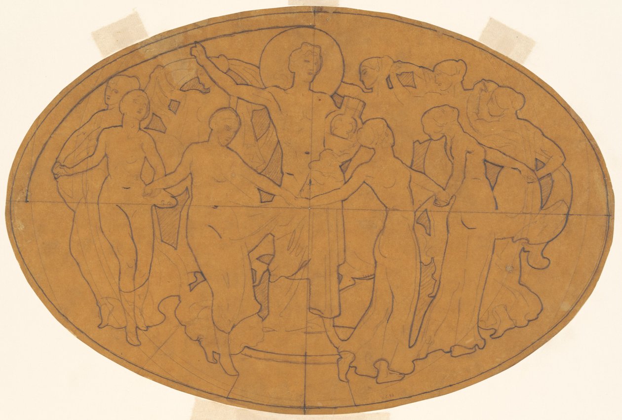 Studie til "Apollo og muserne" af John Singer Sargent