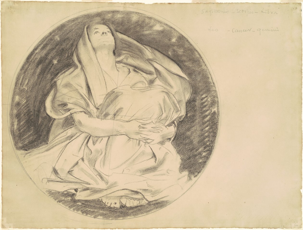 Studie til "Astronomi" af John Singer Sargent