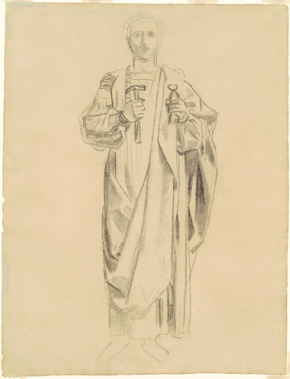 Studie til "Dogma of the Redemption: Frieze of Angels" [recto] af John Singer Sargent