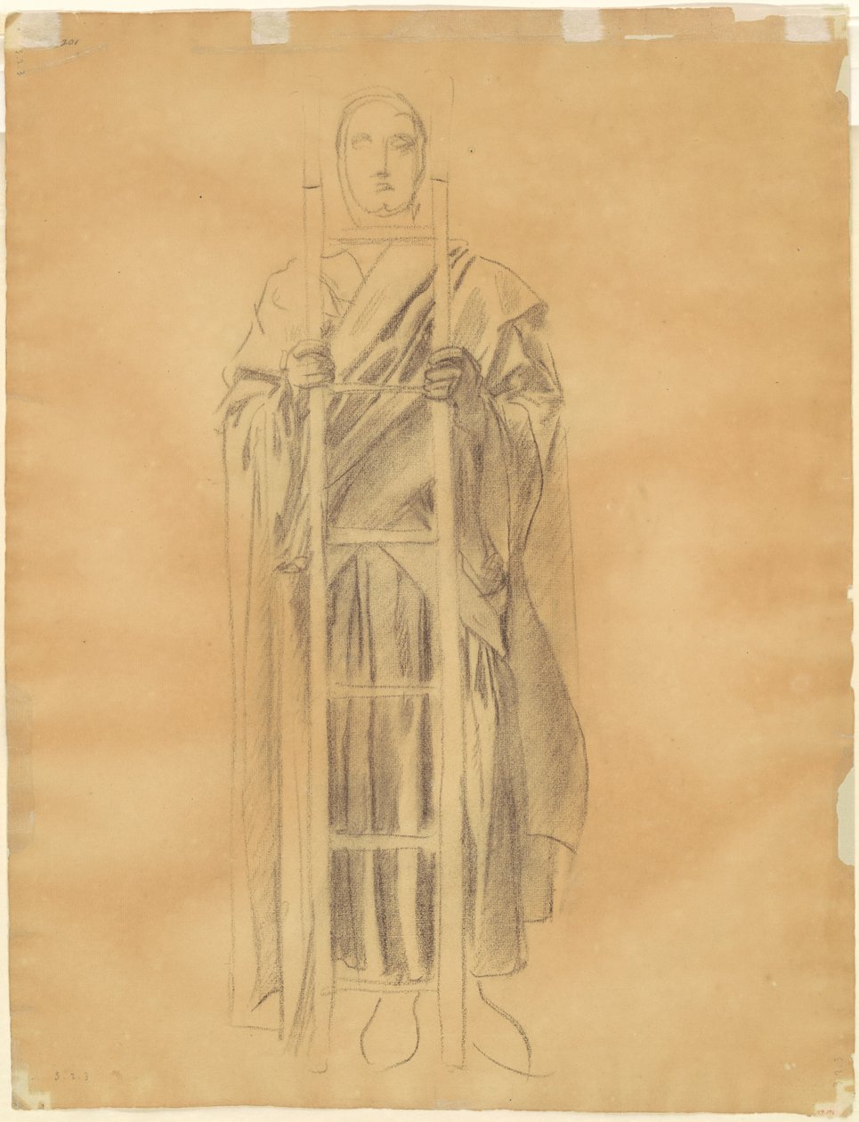 Studie til "Dogma of the Redemption: Frieze of Angels" [verso] af John Singer Sargent