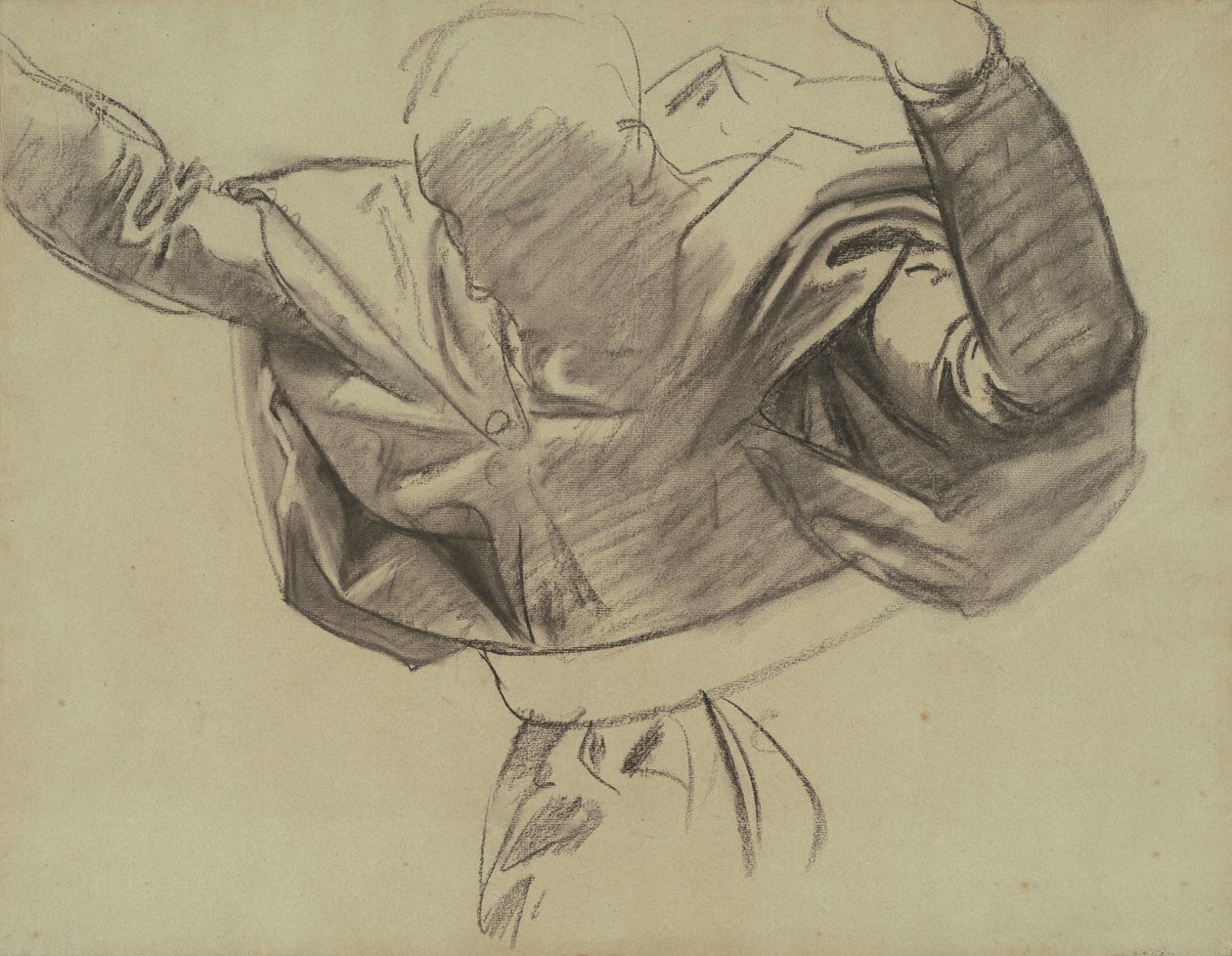 Studie for Herrens tjenerinde, 1903-1916. af John Singer Sargent