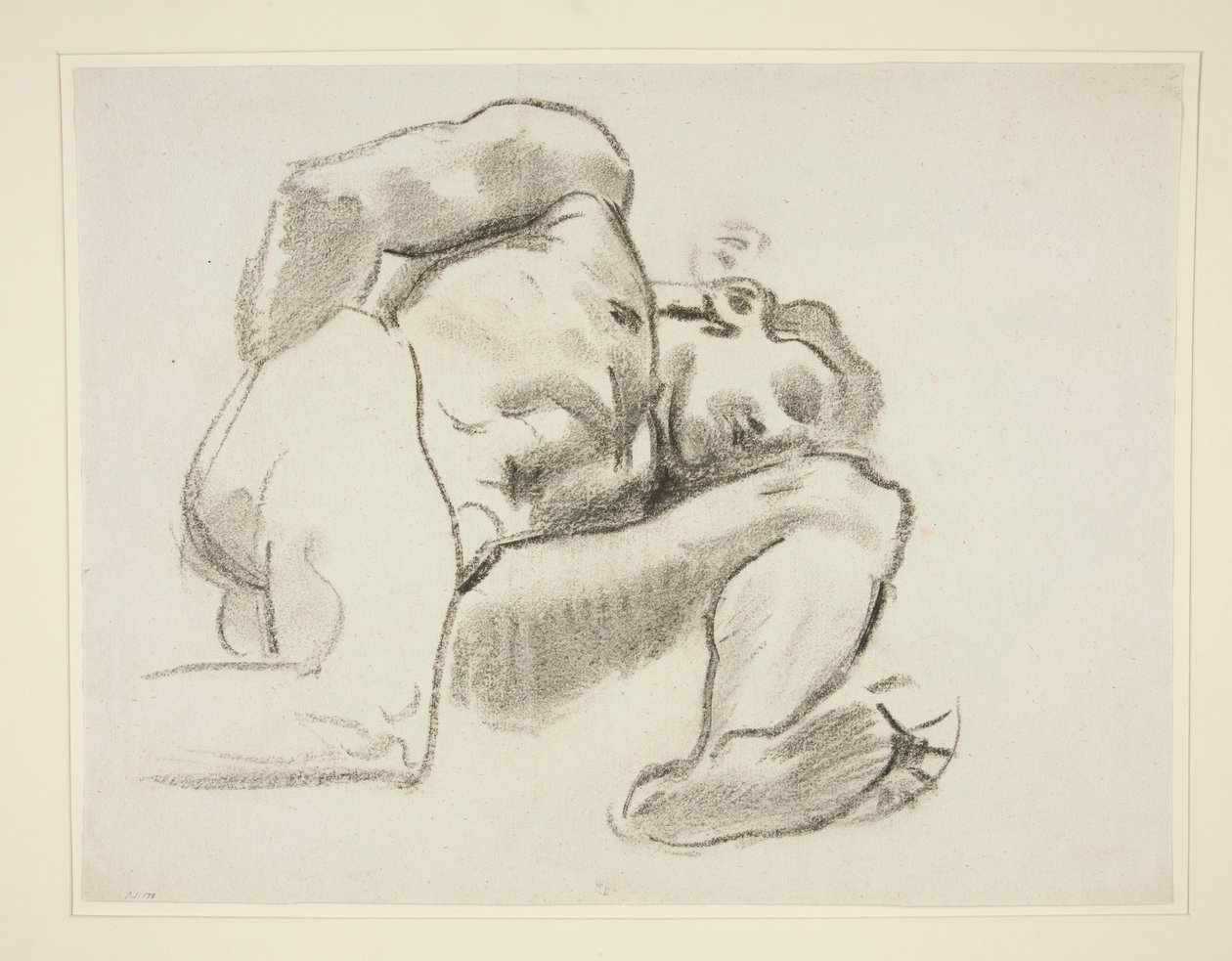 Undersøgelse for Prometheus, rondel, Rotunda, Museum of Fine Arts Boston af John Singer Sargent
