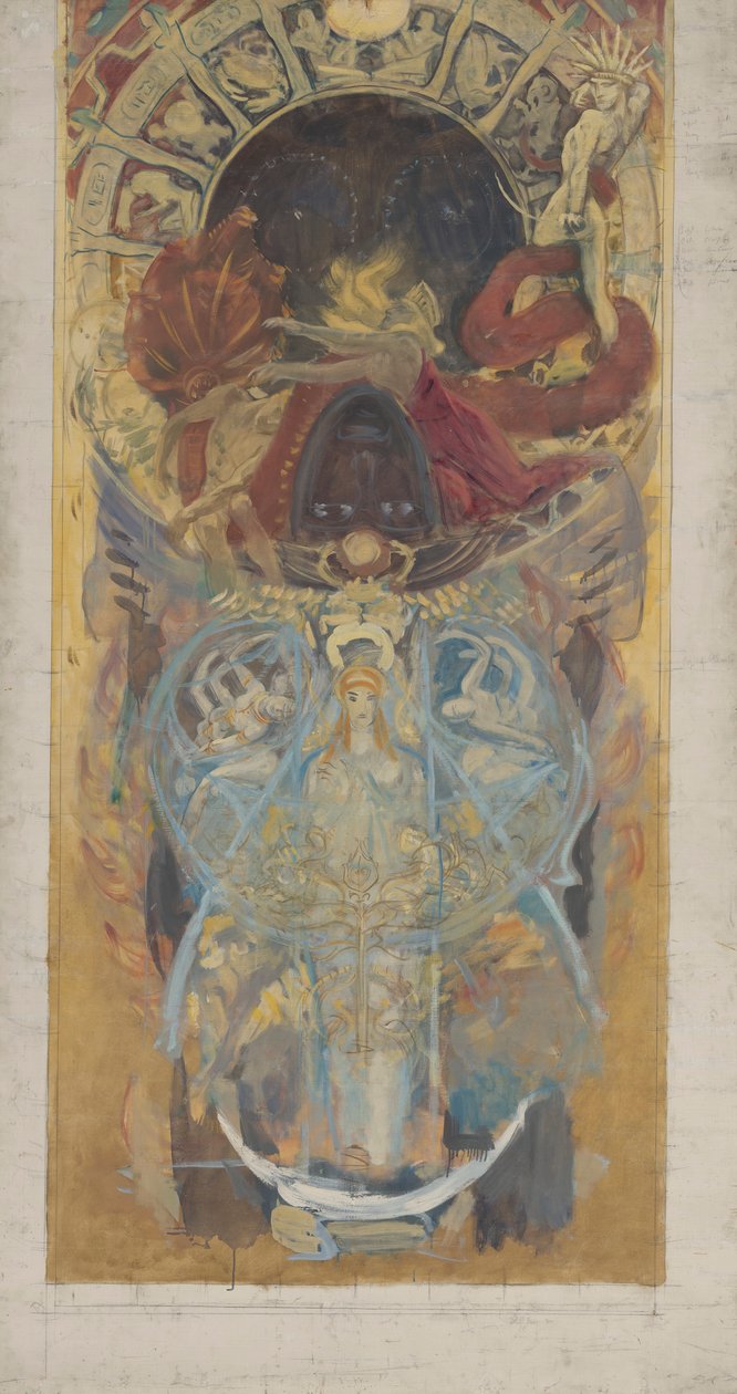 Undersøgelse til Boston Public Library Murals: Design for an Archway af John Singer Sargent