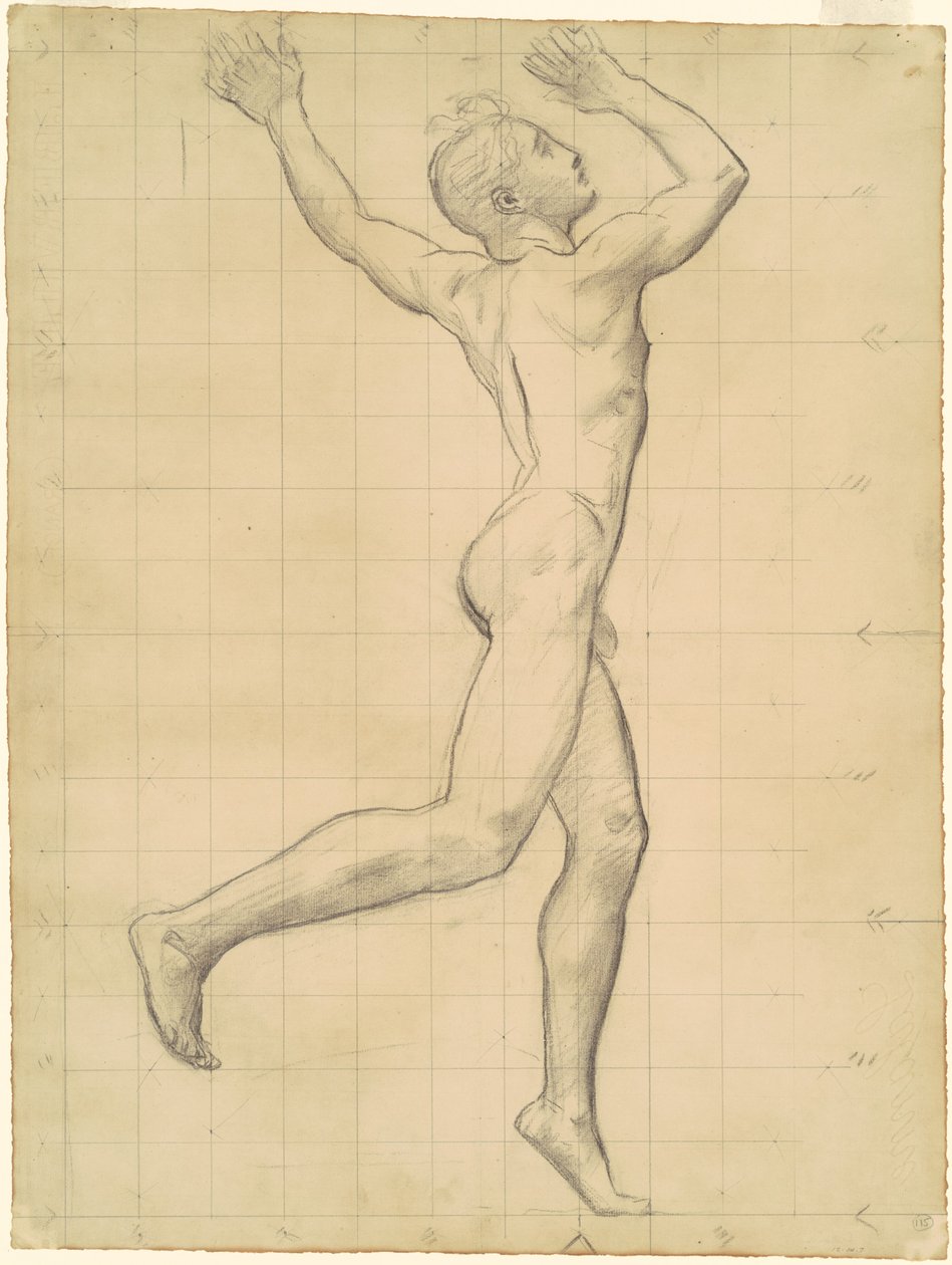 Studie af Apollo for "Apollo og Daphne" af John Singer Sargent