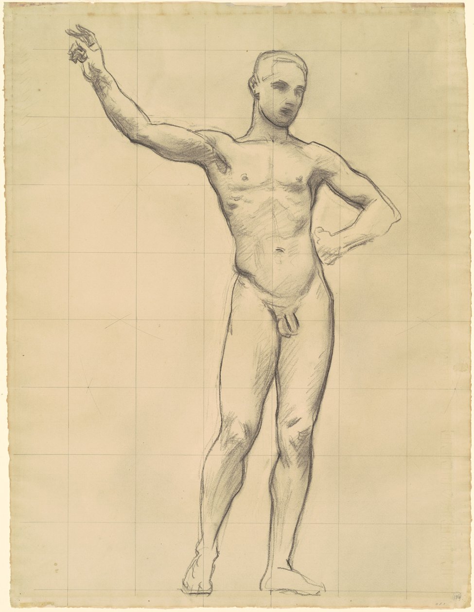 Studie af Apollo for "Apollo og muserne" af John Singer Sargent