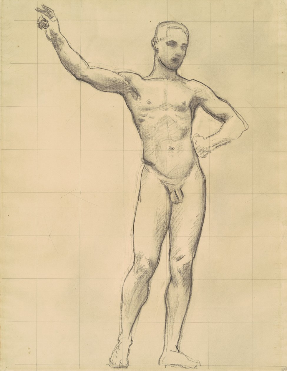 Studie af Apollo for Apollo og muserne, ca. 1921. af John Singer Sargent