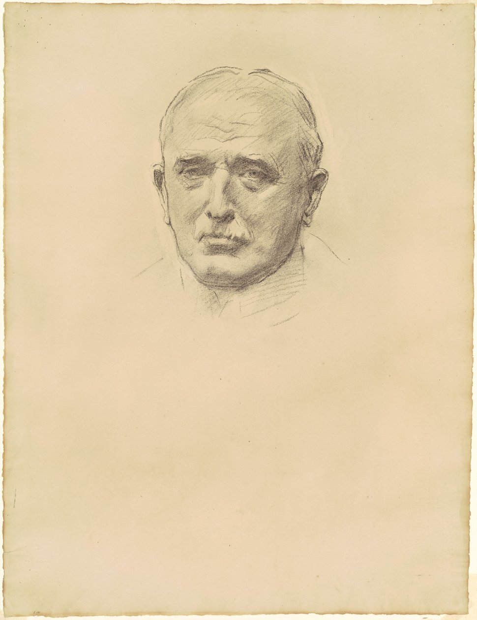 Studie af feltmarskal John French for "General Officers of World War I" af John Singer Sargent