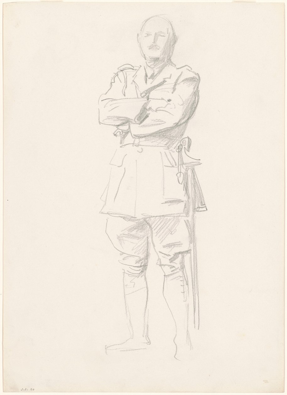 Studie af general Louis Botha for "General Officers of World War I" af John Singer Sargent