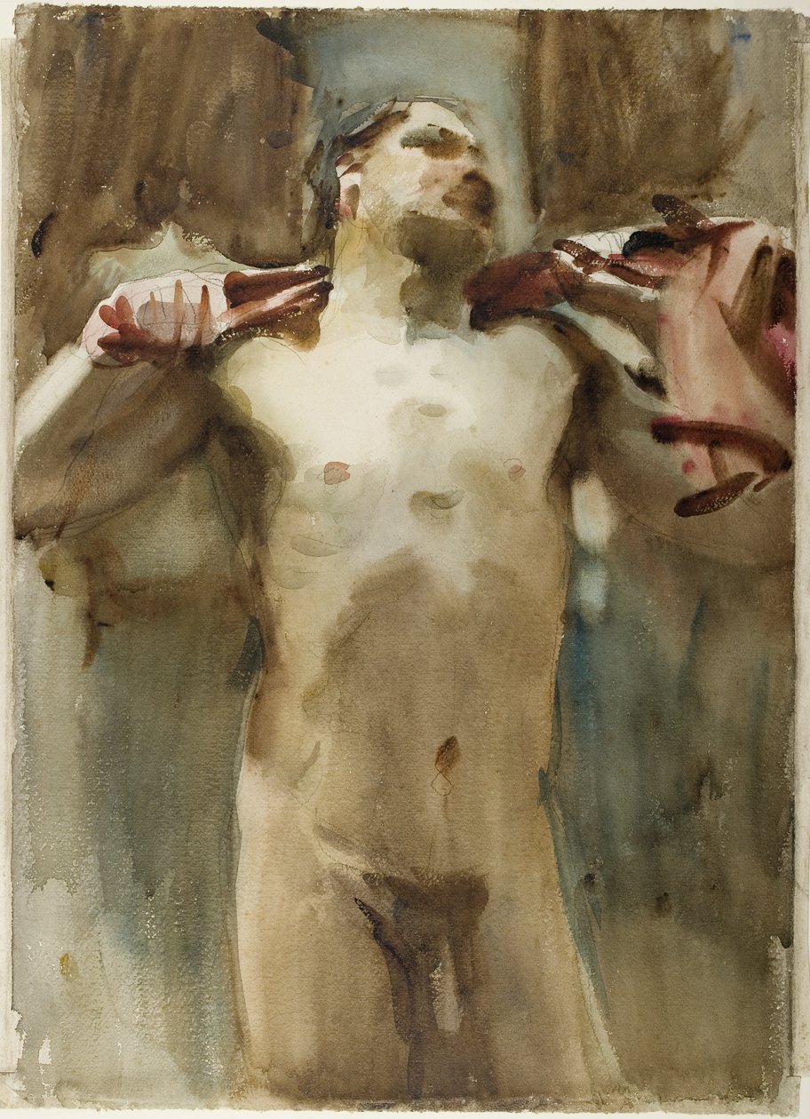 Studie af en mandlig nøgenfigur af John Singer Sargent